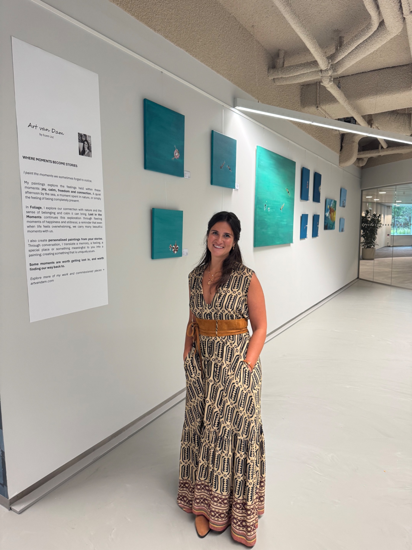 Ecem Naz Ust at her solo exhibition at EDGE Amsterdam West