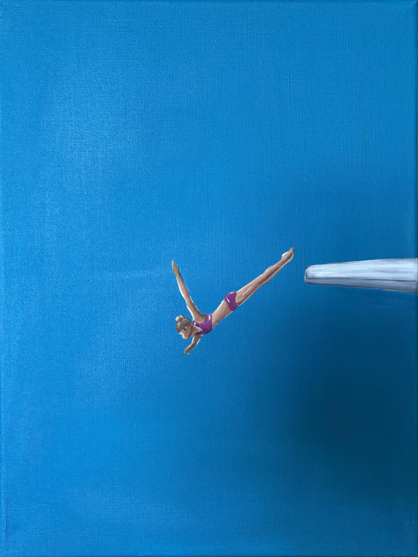 The Dive, Oil on canvas, 30 × 40 cm