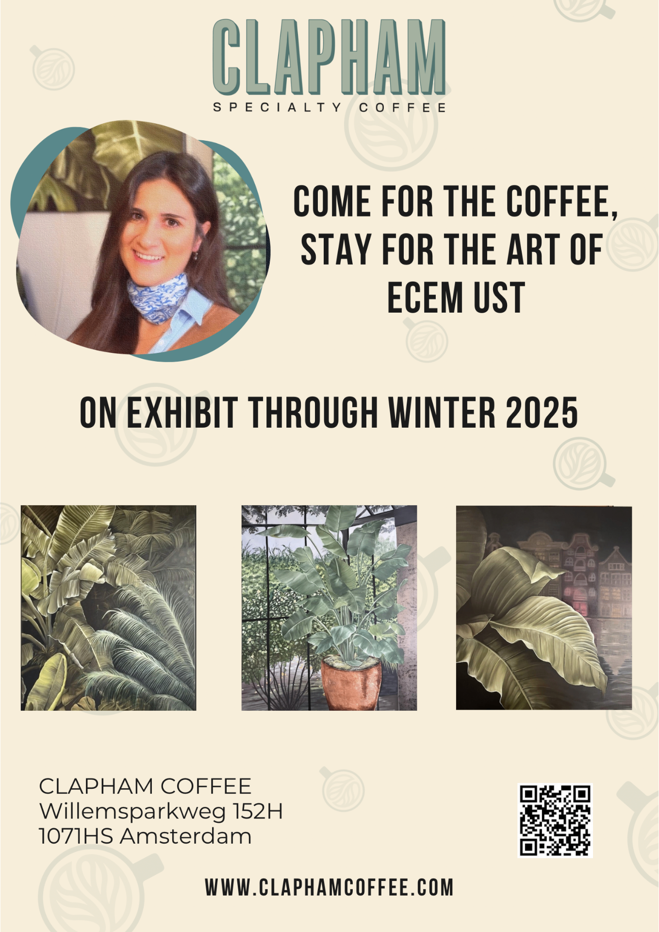 Clapham Specialty Coffee exhibition poster for Ecem Naz Ust