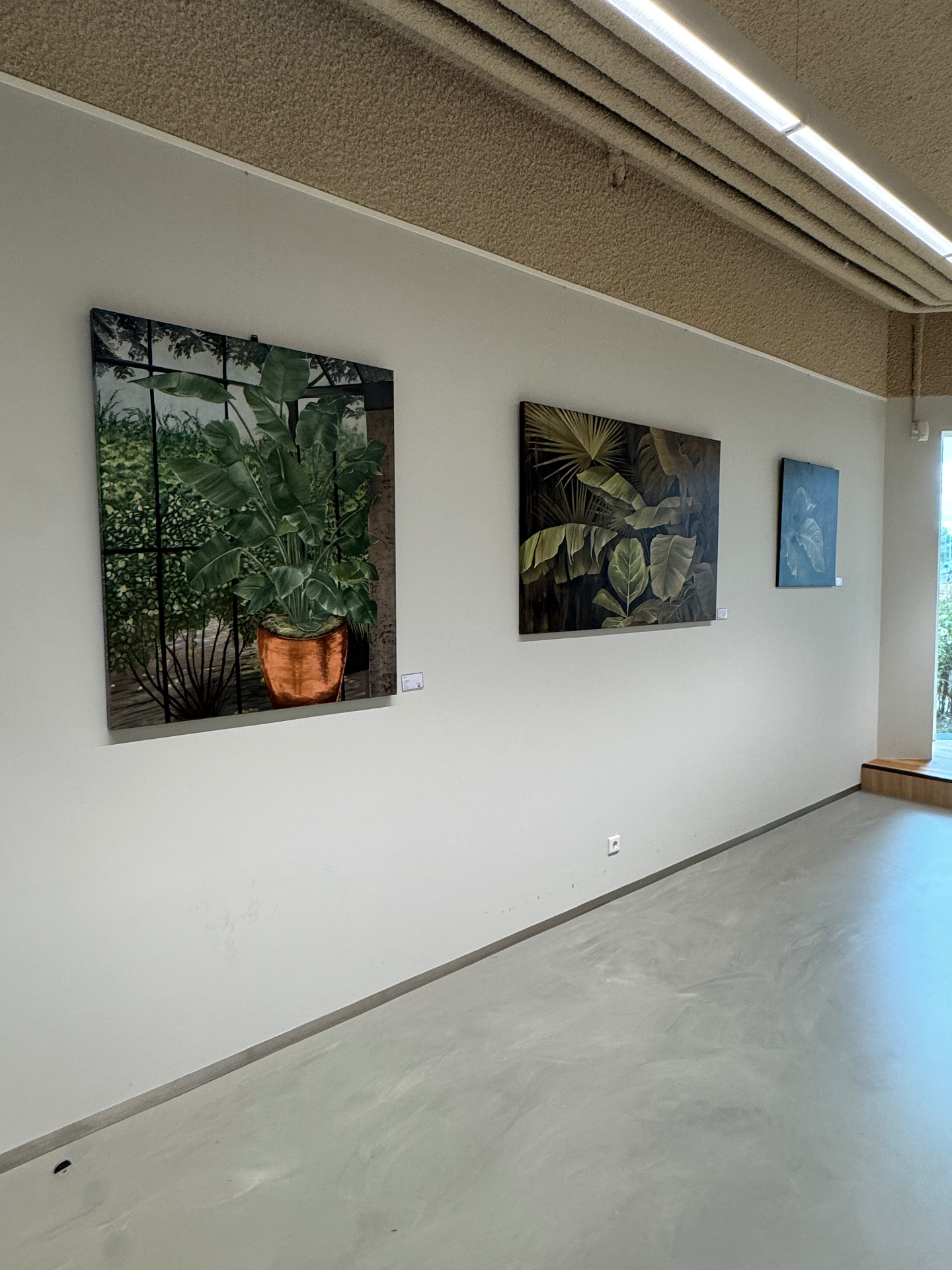 Foliage paintings installed at EDGE Amsterdam West