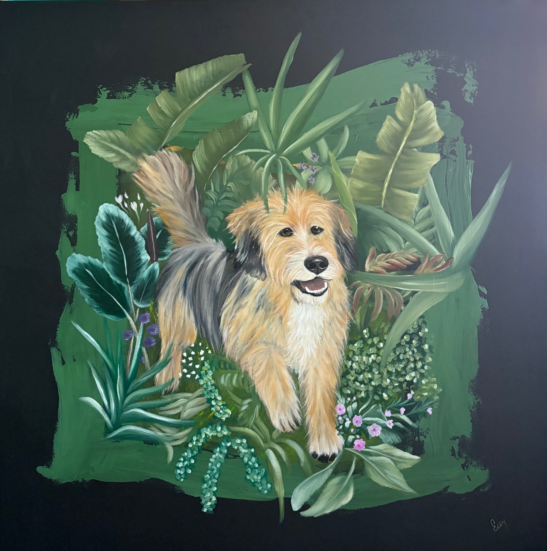 Pofu, Oil on canvas, 80 × 80 cm