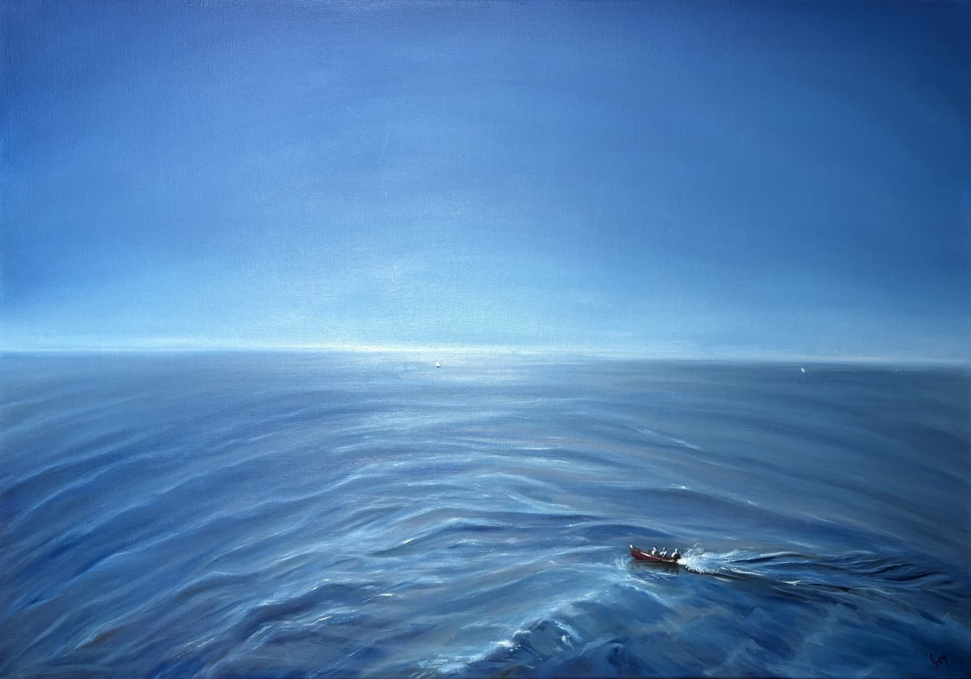 Open Water, Oil on canvas, 60 × 90 cm