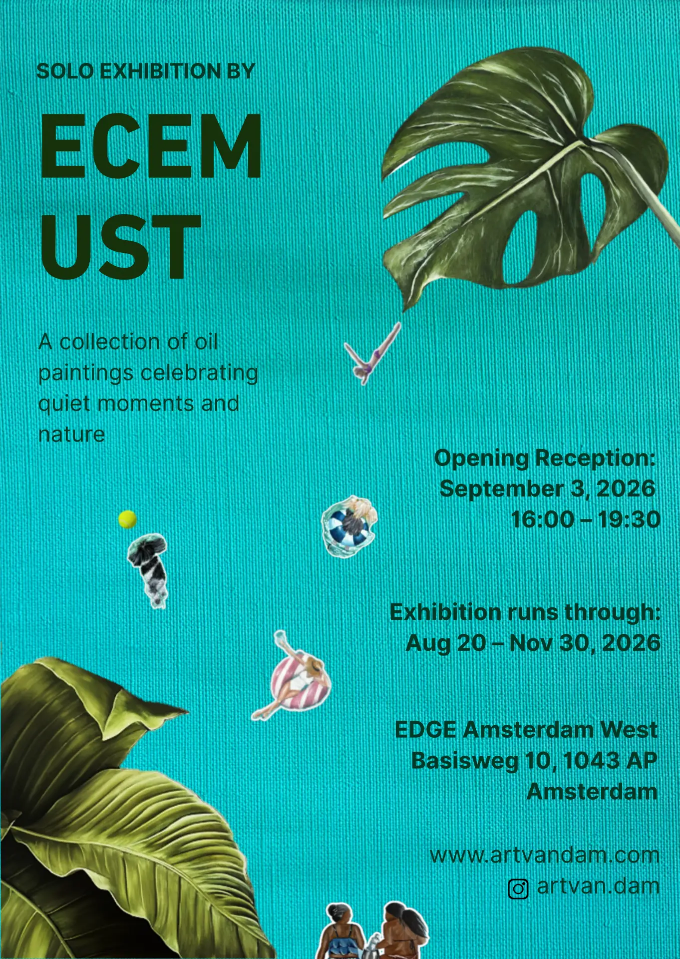 Poster for the solo exhibition by Ecem Ust at EDGE Amsterdam West